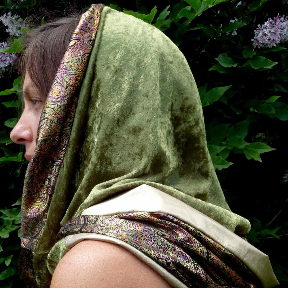 Reversible Handmade Infinity Hood Scarf